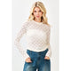 Cropped Novelty Lace Top in Cream (REG)
