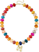 Colorful Bead Initial Necklace