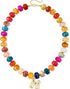 Colorful Bead Initial Necklace