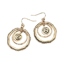Boho Spiral Drop Earrings