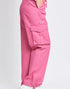 Mid Rise Cargo Pants in Pink (REG)