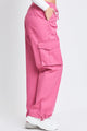 Mid Rise Cargo Pants in Pink (REG)