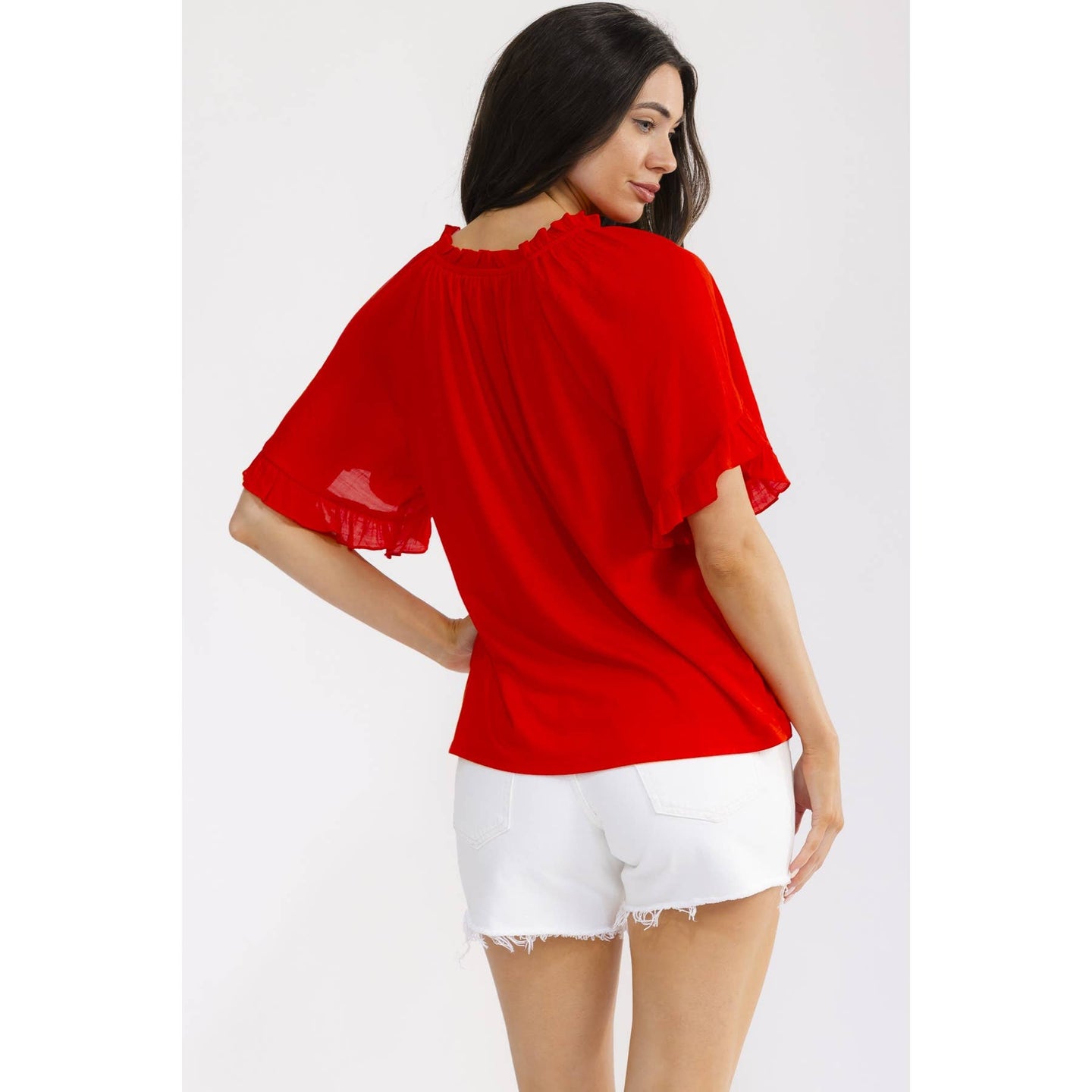 Starfish Tassel Top in Red (REG)
