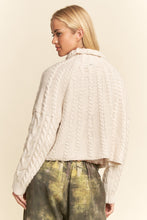 Turtleneck Cable Sweater in Cream (REG)