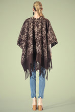 Yarn Dyed Paisley Fringe Ruana