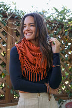Tassel Fringe Knit Infinity Scarf