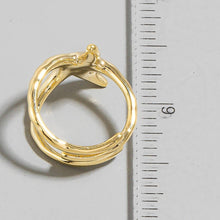 Abstract Star Wrap Around Ring