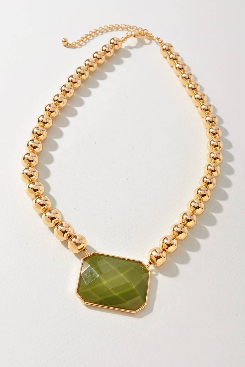 Epoxy Stone Necklace