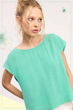 Soft Lightweight Linen Top in Turquoise (REG)