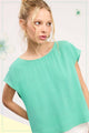 Soft Lightweight Linen Top in Turquoise (REG)