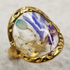 Blue Dried Flower Ring