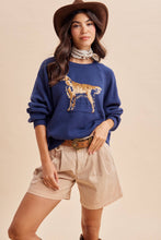 Golden Retriever Dog Sweater in Navy (REG)