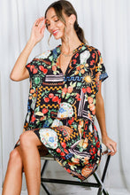 Black Multi Print Mini Dress (REG)