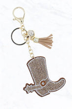 Glittering Cowboy Boot Keychain