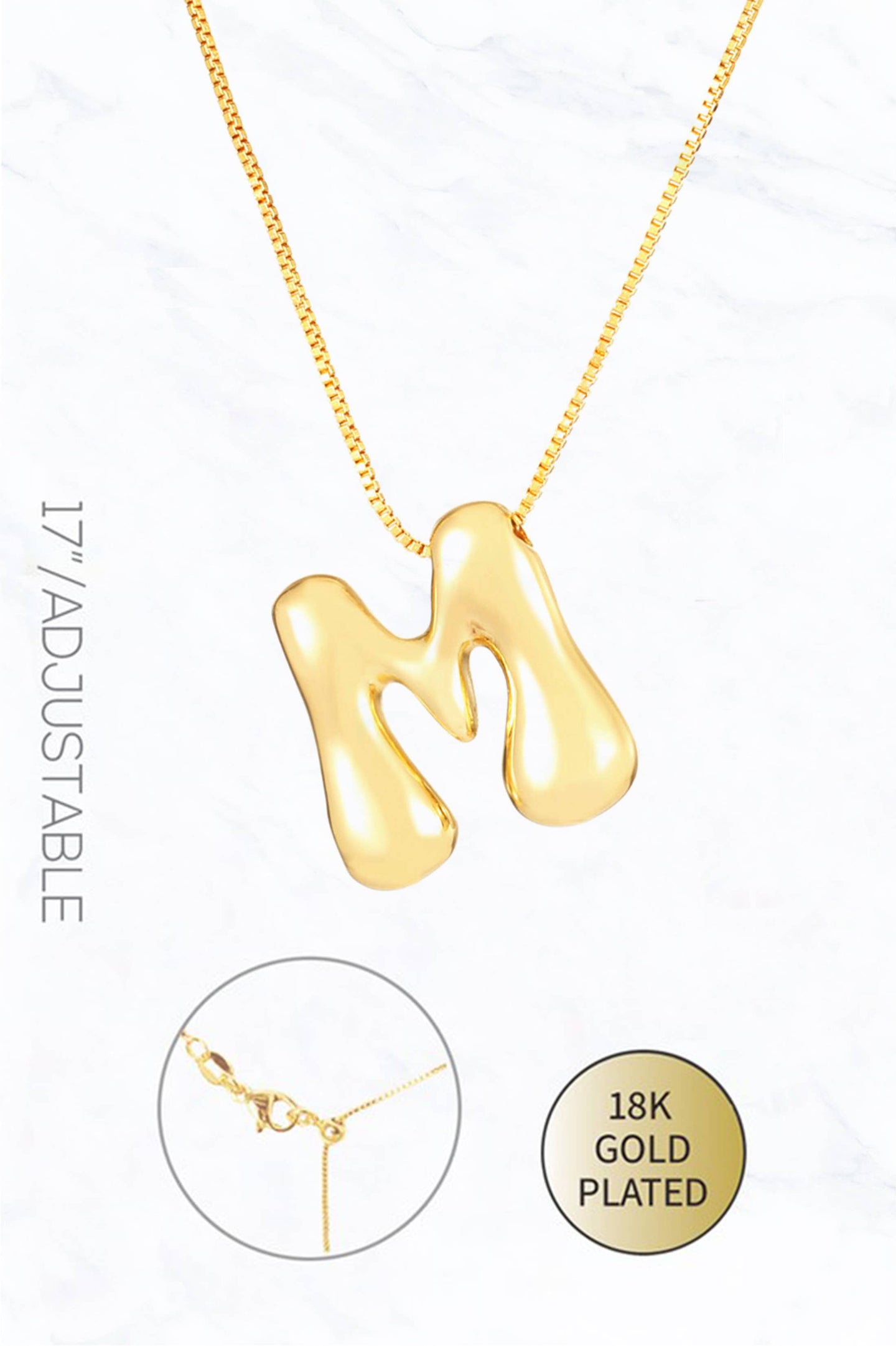 Funky Bubble Initial Necklace