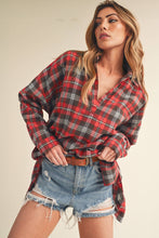 Tamra Plaid Top in Red (REG)