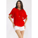 Starfish Tassel Top in Red (REG)