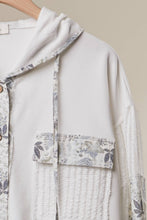 Floral Trim Hoodie Top (REG)