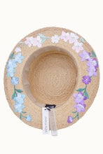 Floral Embroidered Straw Hat