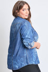 Washed Chambray Denim Top (PLUS)