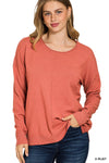 Forever Soft Sweater in Hot Rust (REG)
