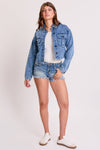 Cropped Trucker Denim Jacket (REG)