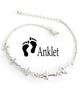 Silver Multi Cross Anklet