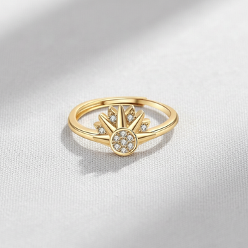 Rising Sun Rhinestone Ring