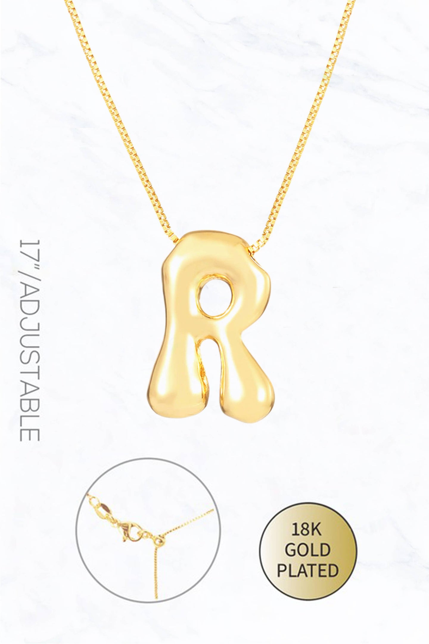Funky Bubble Initial Necklace