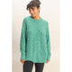 Cable Knit Pullover Sweater in Emerald (REG)