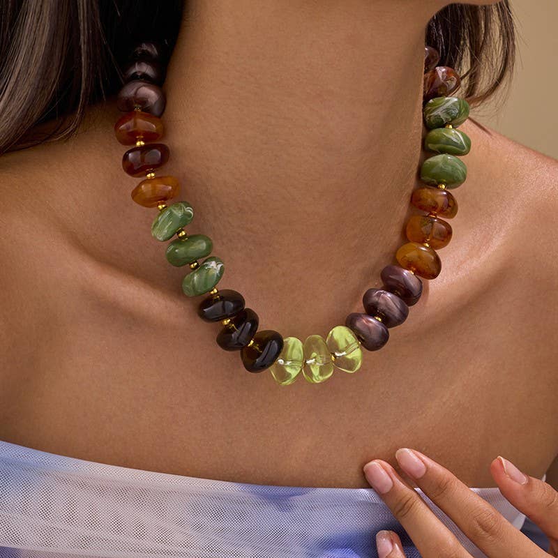 Irregular Beaded Necklace