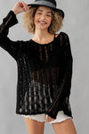 Distressed Sweater Top (REG)