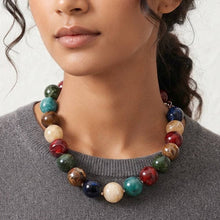 Oversized Marbled Ball Necklace