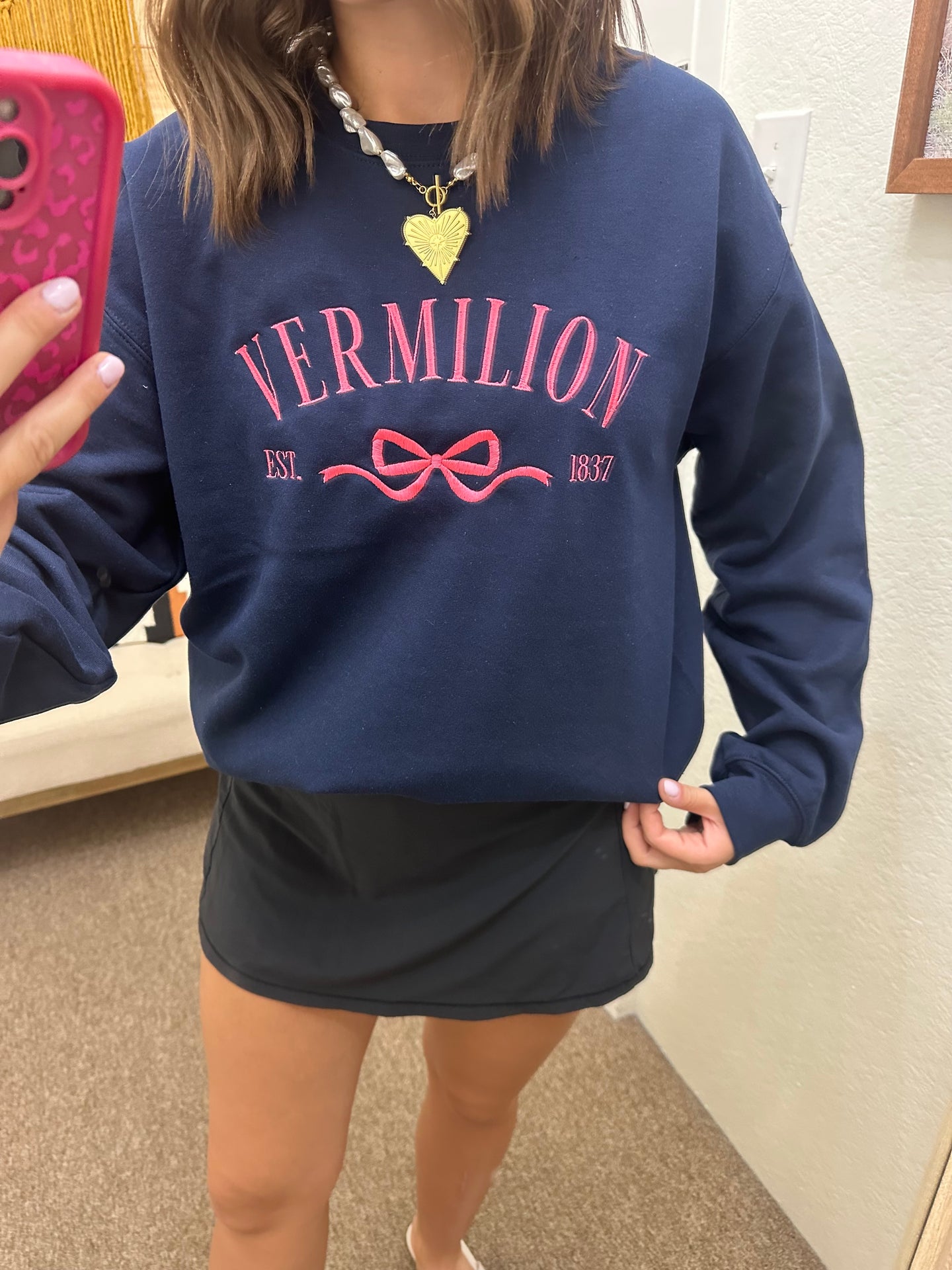 Vermilion 1837 Sweatshirt in Navy (REG/PLUS)