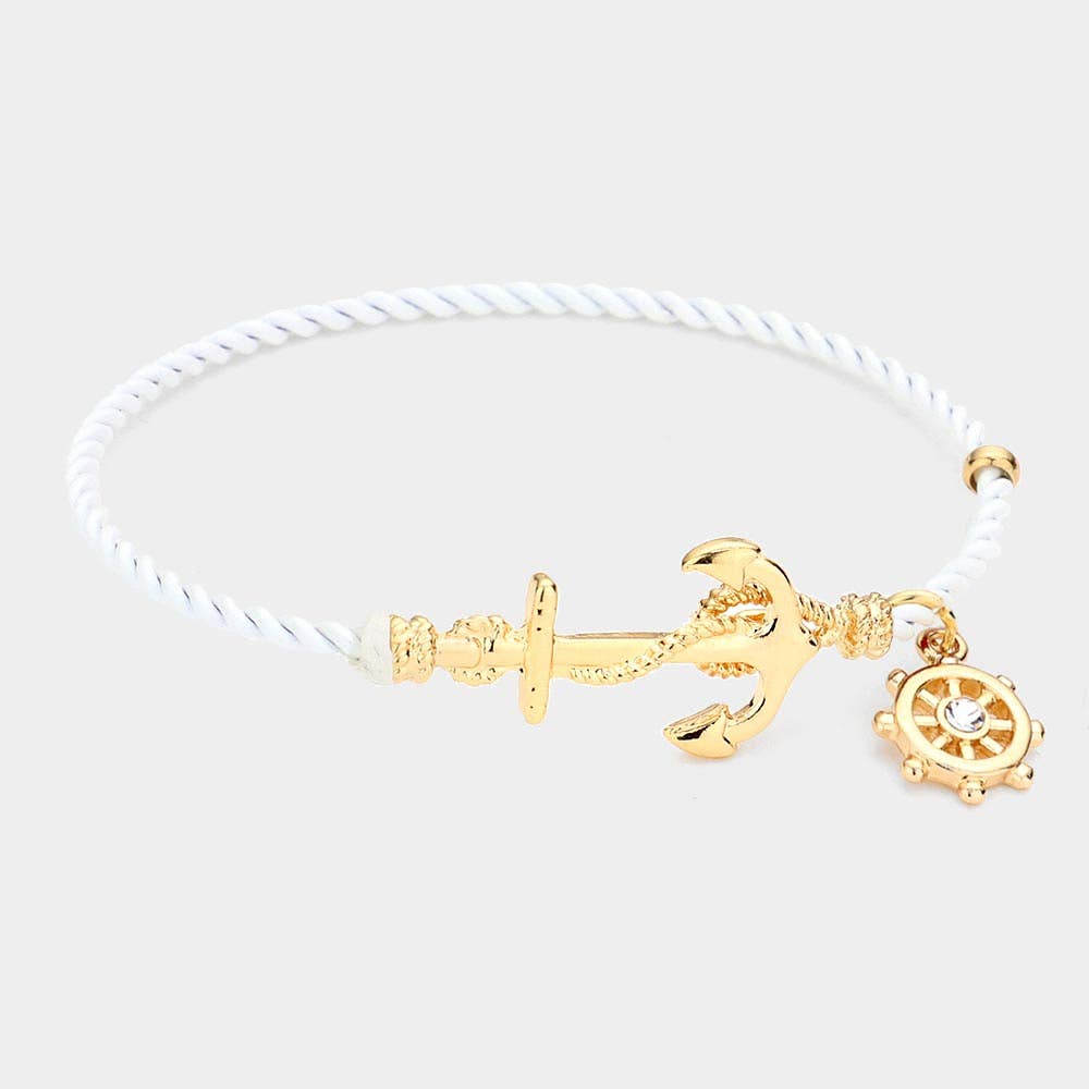 Nautical Anchor Hook Bracelet