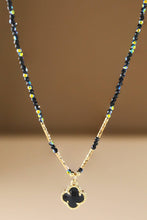 Beaded Clover Charm Necklace