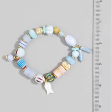 Fishy Mixed Bead Stretch Bracelet