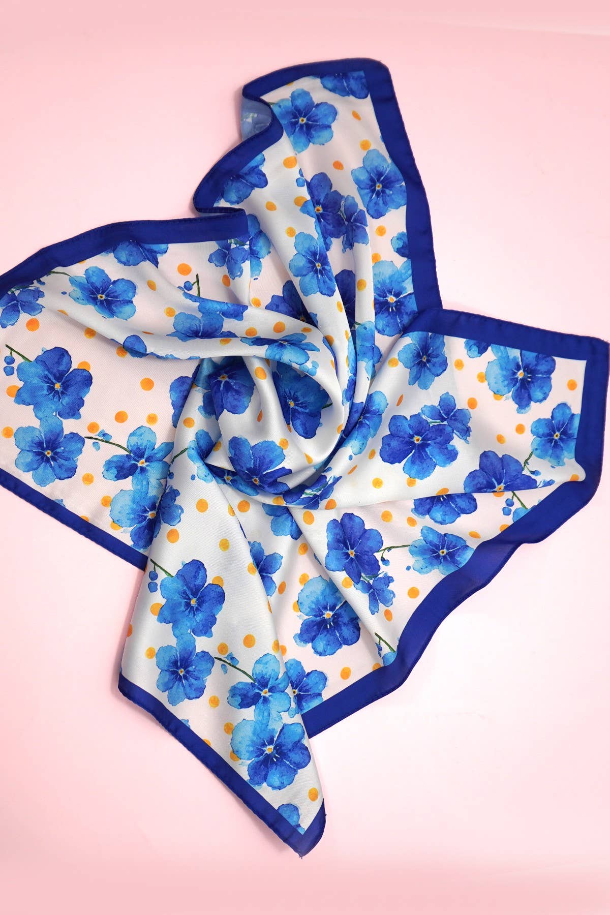 Blue Floral Fashion Scarf