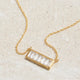 Gold Bar Baguette Necklace