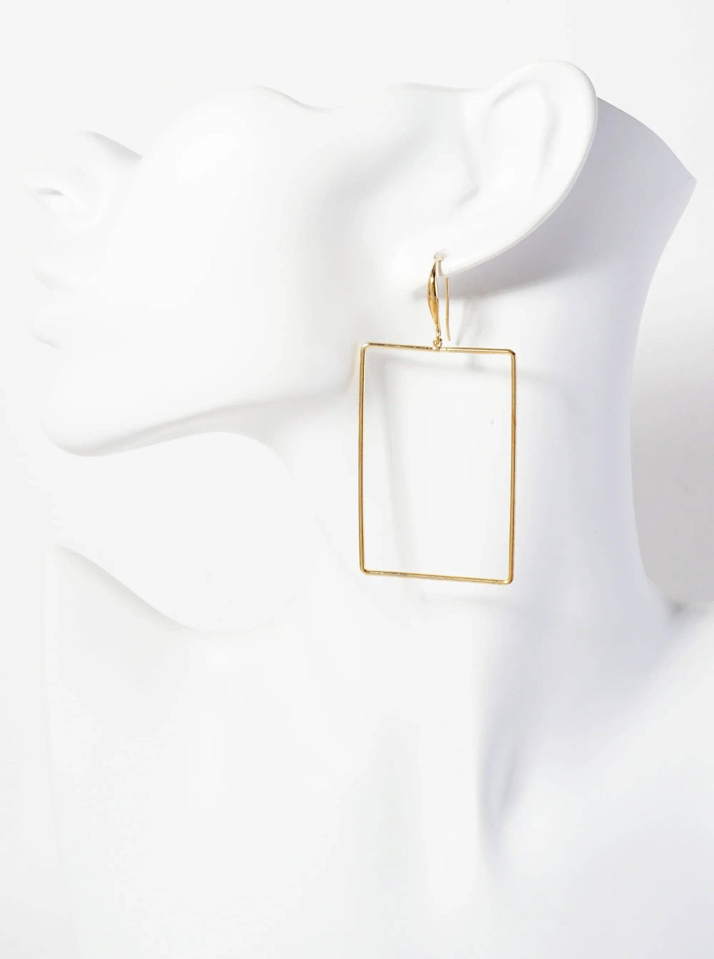 Delicate Rectangle Drop Earrings