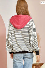 Striped Contrast Hood Top (REG)