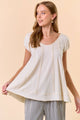Flowing Jersey Top in Natural (REG)