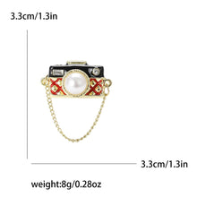 Camera Chain Brooch