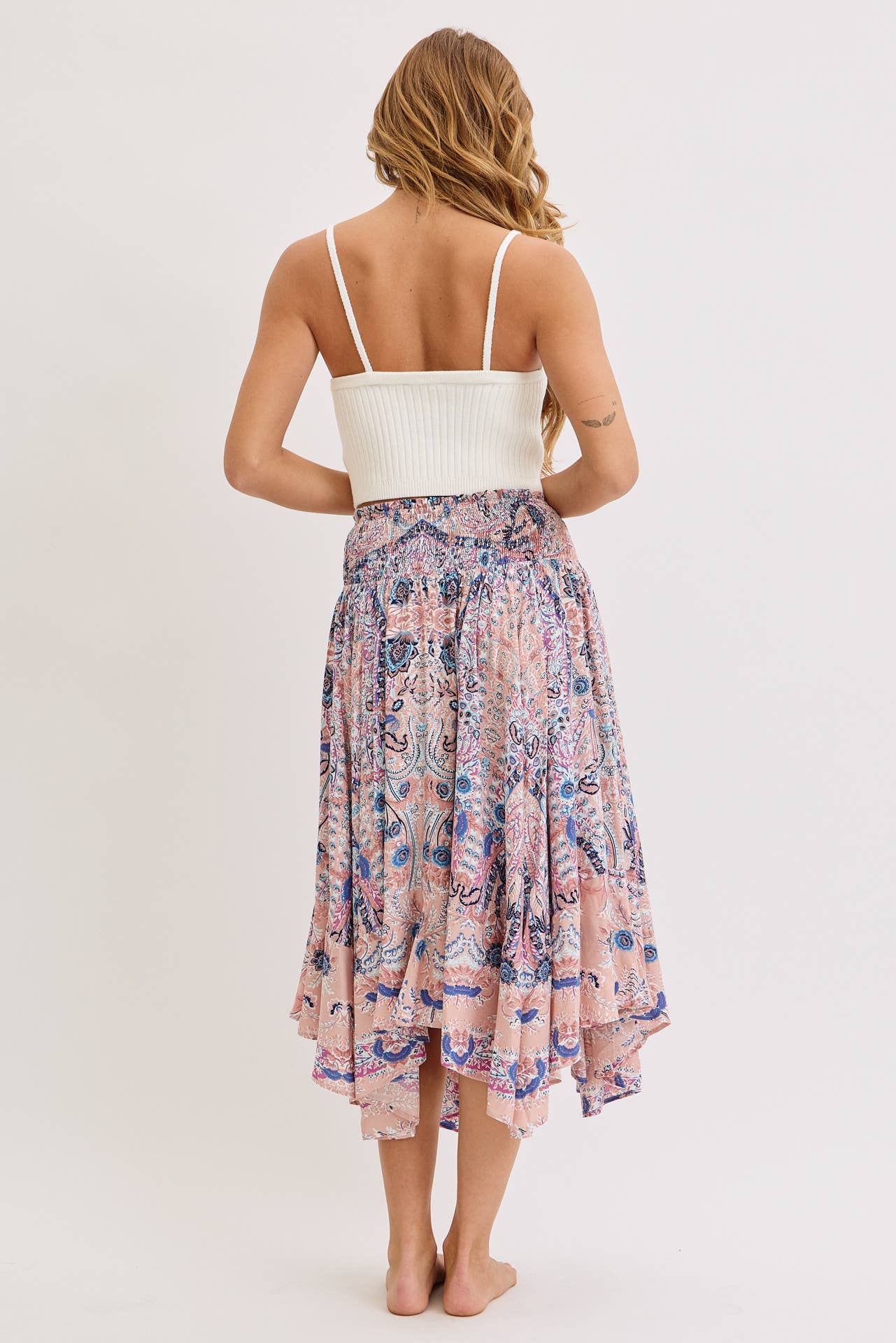Enchanting Floral Midi Skirt (REG)