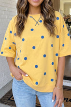 Feeling Cute Yellow Polka Dot Top (REG)