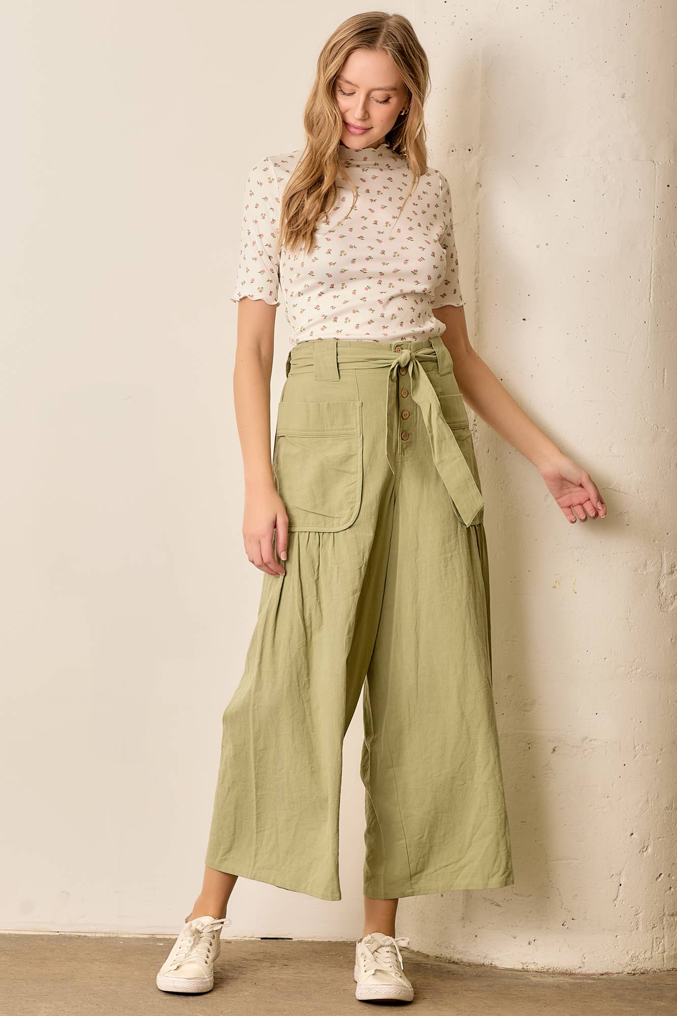 Waist Tie Button Pants (REG)