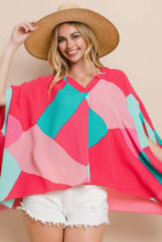 Vibrant Geo Printed Poncho (REG)