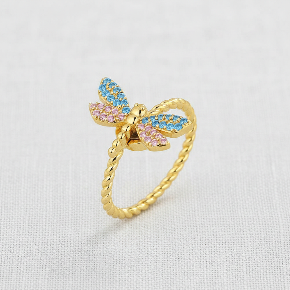 Dragonfly Adjustable Spinner Ring