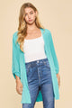 Open Front Lizzy Cardigan in Coastal Blue (REG/PLUS)
