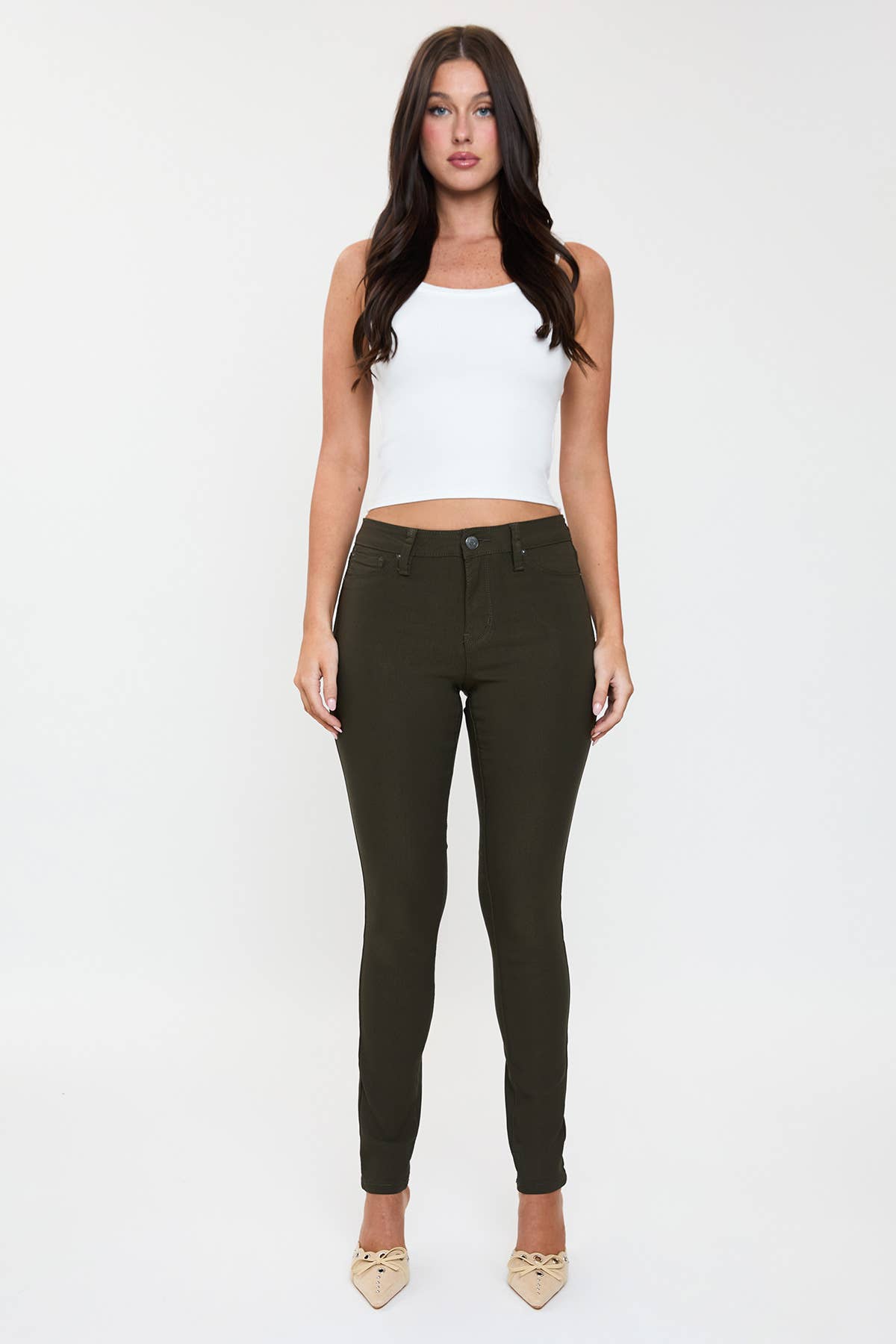Hyperstretch Skinny Pants in Dark Olive (REG)